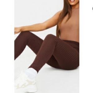 Chocolate Ribbed Leggings